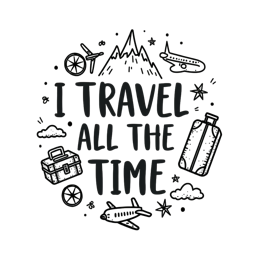 travel doodles SVG PNG design with bold lettering