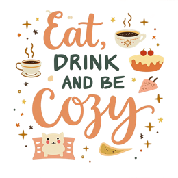 cozy treats SVG PNG design with hand-drawn style