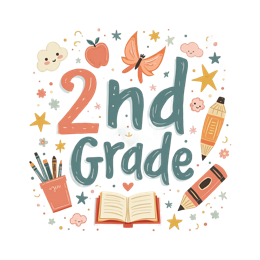 2ndgrade supplies butterfly SVG PNG design with bold lettering