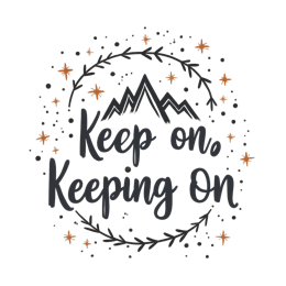 quotes inspiration determination wreath SVG PNG design with hand-drawn style, bold lettering, black and white floral elements