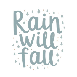 quotes rain SVG PNG design with hand-drawn style