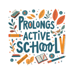 school active SVG PNG design with orange and red floral elements
