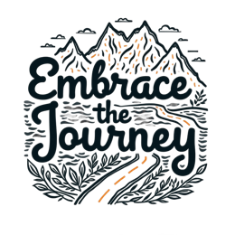 fitness journey SVG PNG design with hand-drawn style, bold lettering, black and orange floral elements