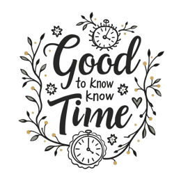 time quotes floral SVG PNG design with hand-drawn style, bold lettering, black and white floral elements