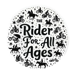 rider bike horse SVG PNG design with bold lettering