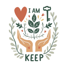 nature leaf key SVG PNG design with bold lettering