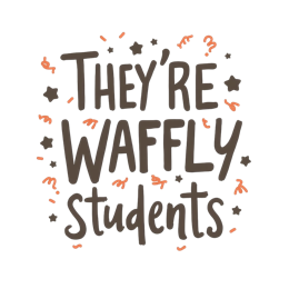 students waffly SVG PNG design with bold lettering