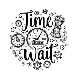 time quotes SVG PNG design with hand-drawn style