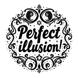 perfect illusion SVG PNG design with bold lettering