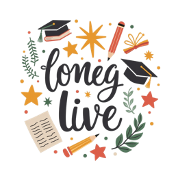 graduation stars SVG PNG design with bold lettering, white and red floral elements