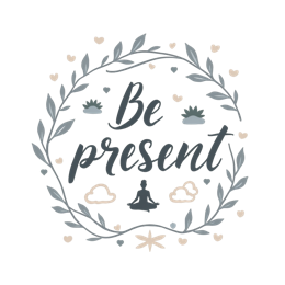be present SVG PNG design with hand-drawn style, floral elements