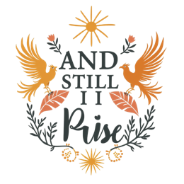 inspiration floral patterns SVG PNG design with bold lettering, black and white floral elements, an uplifting message
