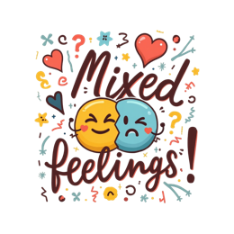 mixed emotions SVG PNG design with bold lettering