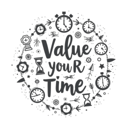 time value SVG PNG design with bold lettering