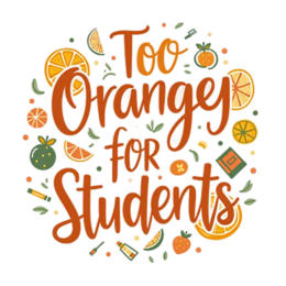 students oranges SVG PNG design with hand-drawn style, bold lettering, orange floral elements