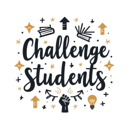 challenge students inspire SVG PNG design with hand-drawn style, bold lettering