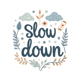 chill quotes SVG PNG design with bold lettering, green and blue floral elements