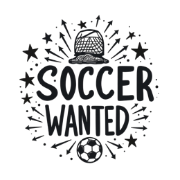 soccer wanted SVG PNG design with bold lettering
