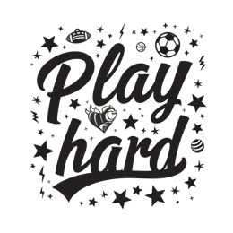 play hard SVG PNG design with bold lettering