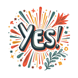 positive explosion SVG PNG design with bold lettering, white and orange floral elements
