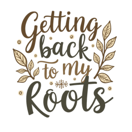 quotes roots SVG PNG design with green floral elements