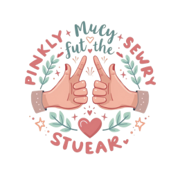hand drawing SVG PNG design with hand-drawn style, pink and green floral elements