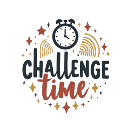 challenge time SVG PNG design with bold lettering