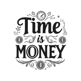 time money quote SVG PNG design with bold lettering