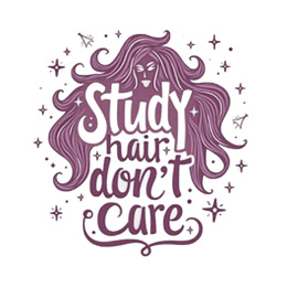 study hair SVG PNG design with hand-drawn style, bold lettering