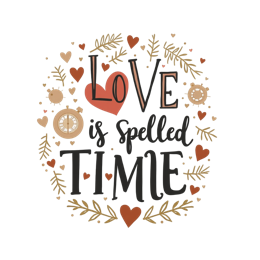 love time SVG PNG design with hand-drawn style, bold lettering