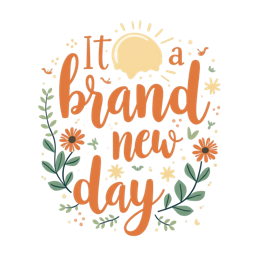 quotes flower sun SVG PNG design with hand-drawn style, orange and red floral elements, an uplifting message