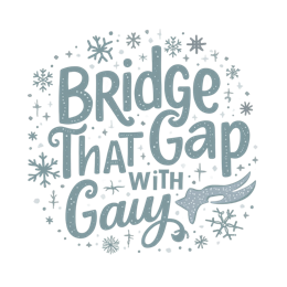 bridging gap snowflakes SVG PNG design with bold lettering