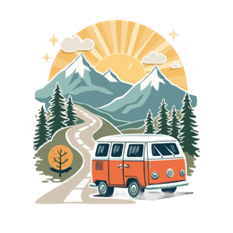 road trip sunset SVG PNG design