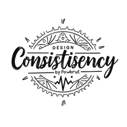 consistency logotype SVG PNG design with hand-drawn style, bold lettering