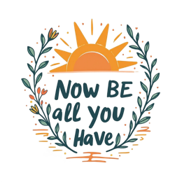 motivational quote sunrise wreath SVG PNG design with hand-drawn style, bold lettering, orange and red floral elements