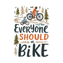 biking family SVG PNG design with bold lettering