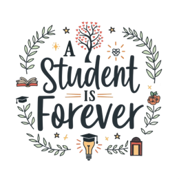 student quote SVG PNG design with hand-drawn style, bold lettering, white and pink floral elements