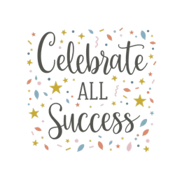 celebrate success confetti shirt SVG PNG design with bold lettering