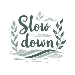 motivational quote relaxation SVG PNG design with hand-drawn style, green floral elements