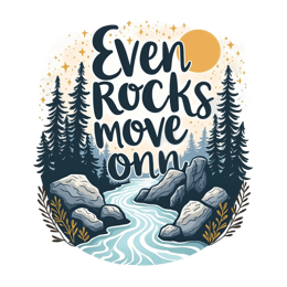 waterfall quote stars SVG PNG design with an uplifting message