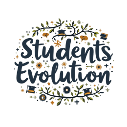 students evolution floral SVG PNG design with green and blue floral elements