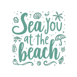 beach sea SVG PNG design with hand-drawn style