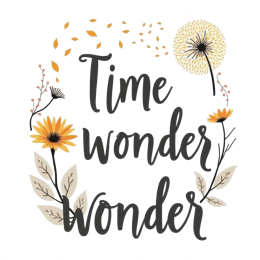 time wonder flower SVG PNG design with hand-drawn style, white and yellow floral elements