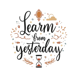 quotes learning SVG PNG design with bold lettering, blue floral elements, an uplifting message