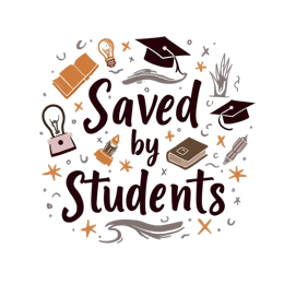 saved by students SVG PNG design with bold lettering, an uplifting message