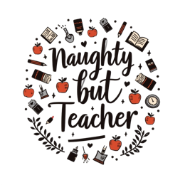 teacher naughty SVG PNG design with bold lettering