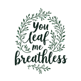 nature quotes leaf wreath SVG PNG design with hand-drawn style, white and green floral elements