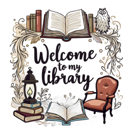library welcome SVG PNG design with floral elements