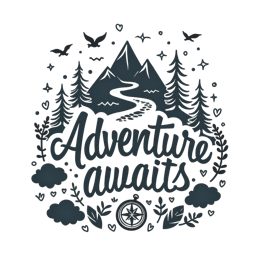 nature adventure mountains SVG PNG design with bold lettering