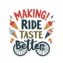 icecream bike SVG PNG design with bold lettering